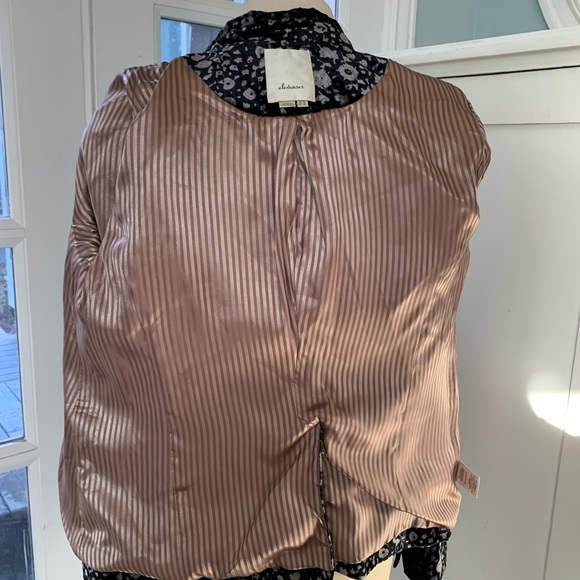 Anthropologie Elevenses Lumi Velvet Floral black and Silver Jacket - Picture 6 of 7